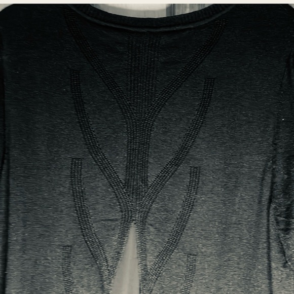 Women’s 1X Soft Surroundings Wool Blend Sweater Black With Back Design NWT - Picture 4 of 5